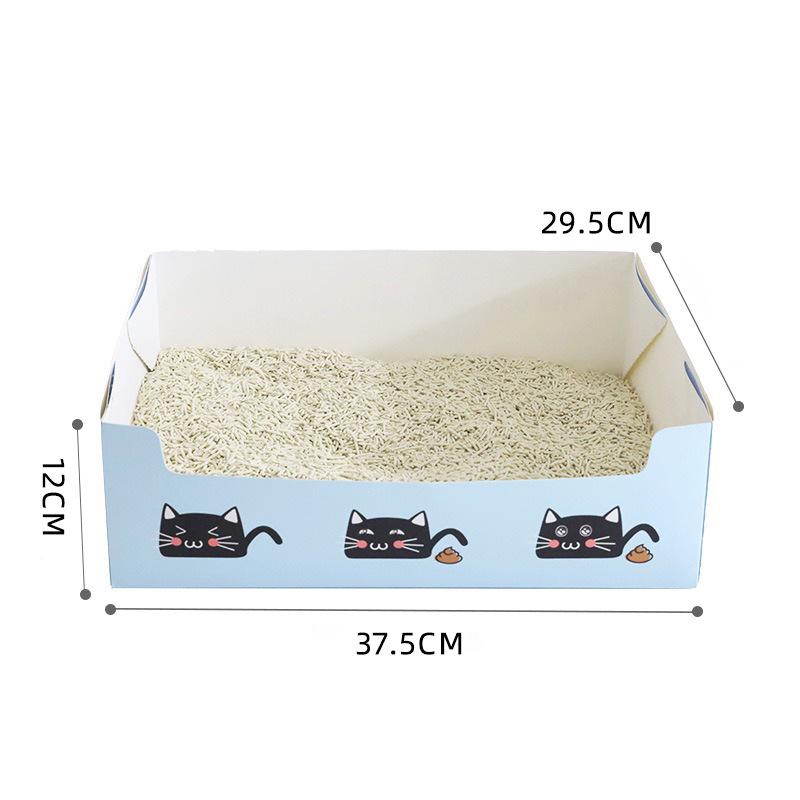 23-Pack Foldable Disposable Cat Litter Box for Travel - Extra Thick Paper Design
