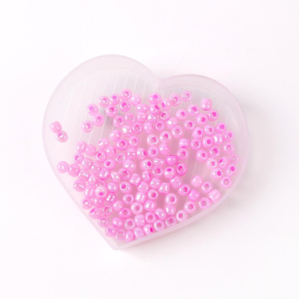 2/3/4 Mm Cream Ab Glass Rice Beads Round Beads Loose Beads Diy Bracelet Necklace Beaded Material Jewelry Accessories