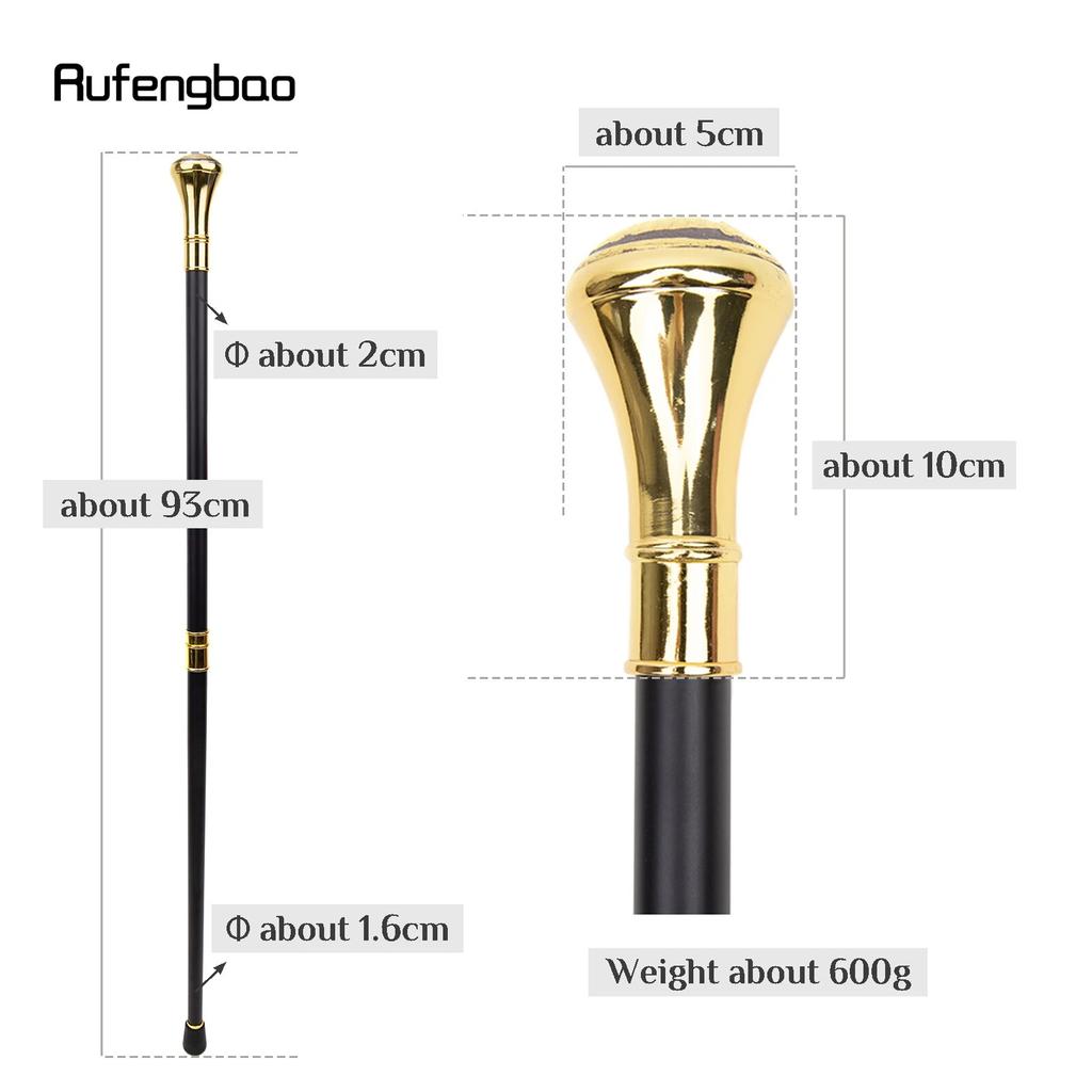 Golden Freemasonry Freemasons SHI Totem Relief Walking Cane Mode Walking Stick Gentleman Crosier Knop Walking Stick 93cm