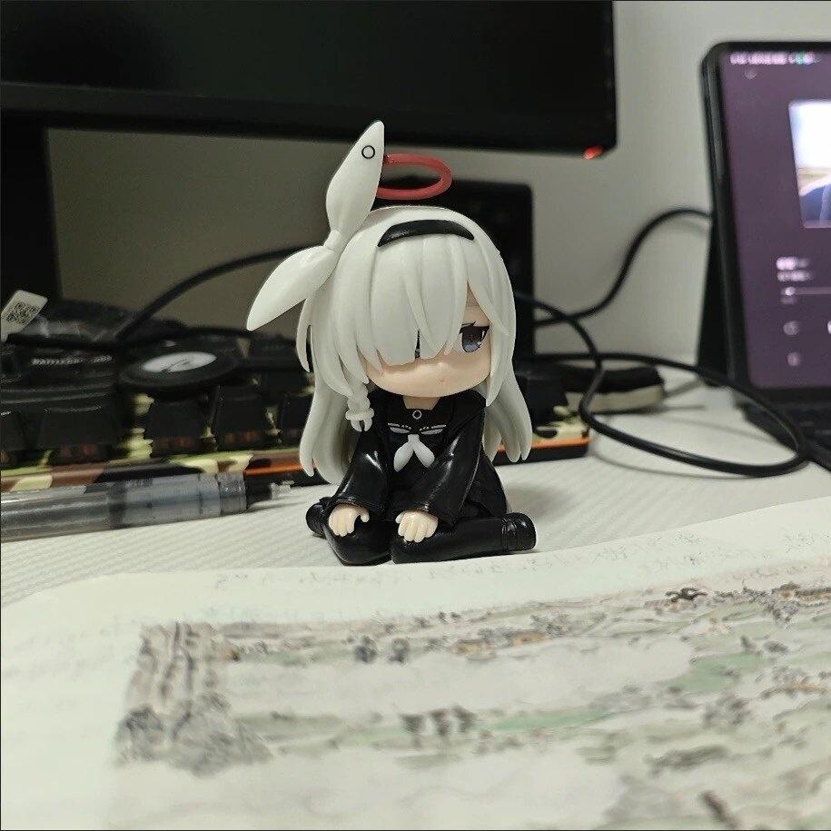 Blue Archive Arona Plana 2pcs Q Version Kawaii Anime Pvc Figurine Mini Statue Desktop Ornament Car Decor Collectible Model Toys