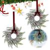 Simulated Pine Needles Red Berries Christmas Wreath Venue Layout Props Cabinet Windows Door Hanging Decorations