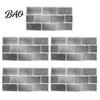 Retro Brick Pattern Wall Art 5Pcs Vintage Tile Stickers, Waterproof Oil?Proof Wallpaper, Peel Decorative Tiles for Home & Stick Backsplash