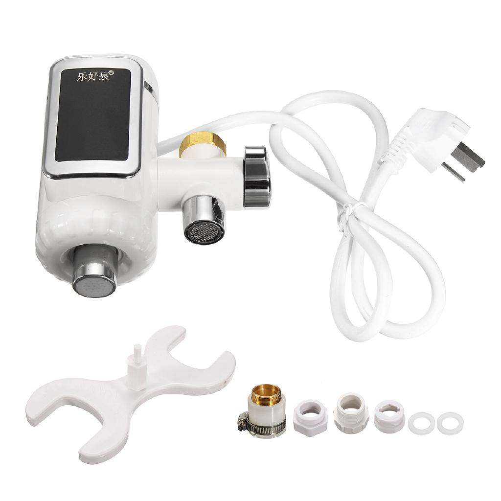 

220V Электрический кран с подогревом Водонагреватель Кухонный кран для холодной и горячей воды Безнапорный Цифровой Мгновенный Водонагреватель Водопроводный кран