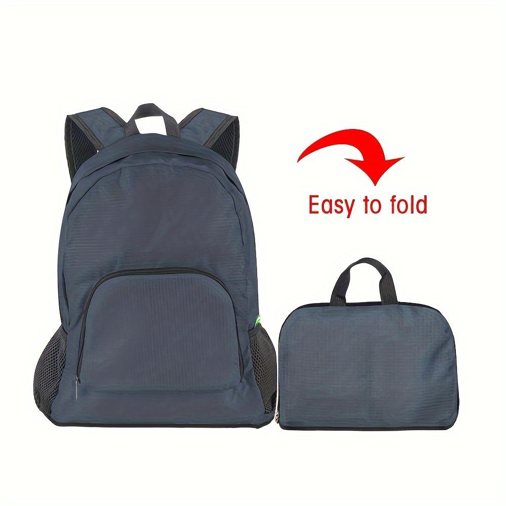 

1pc Lightweight Foldable Backpack Travel Bag, Large Capacity Portable For Women Men Outdoor Sports Hiking Camping Backpack серый