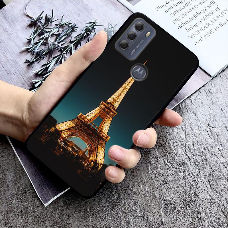 Eiffelturm-Telefon-Kasten für Motorola Moto E32 E20 E40 G22 G52 G20 G30 G100 G60 G50 G10 GPure GStylos G9 One Action Macro
