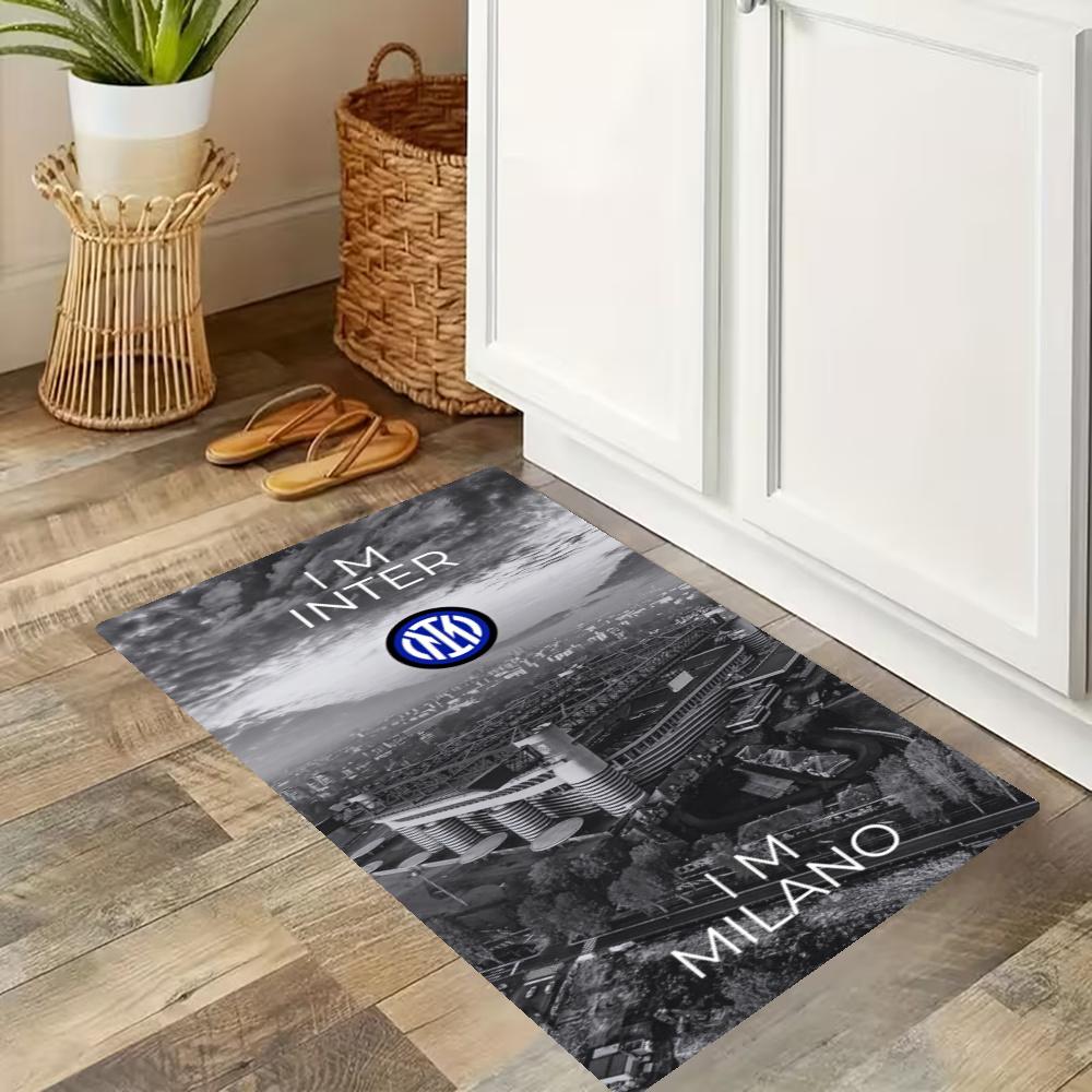 Inter Milan Kitchen Carpet Nonslip Floor Mat Ideal For Indoor And Outdoor Entryway Door Mat Laundry Room Bathroom Foot Mat