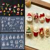3D Silicone Nail Mold For DIY Nail Art Christmas Tree Snowman Bell Gingerbread Man Transparent Design Template Manicure Tool