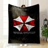 Umbrella Corporation Logo Design Patterned blanket, flannel, suitable for all seasons, home decor, warm and cozy