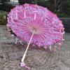 1PC Umbrella 70/82CM Oil Paper for Women Girl Performance Photo Props Antique Umbrella Parasol Satin Cloth Tassel