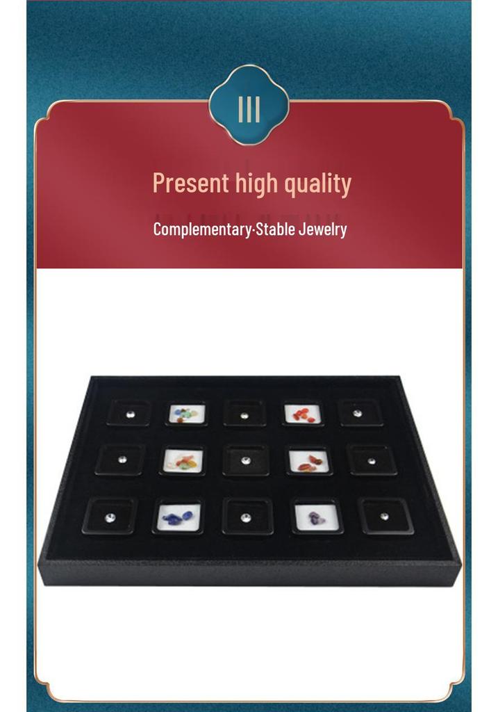 Stainless Steel Transparent Gemstone Display Box for Loose Diamonds and Colored Stones