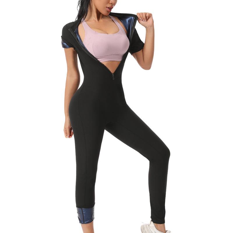 

Женский костюм для сауны для фитнеса: Трансграничный цельный бодишейпер для бега, йоги и многого другого XXXL