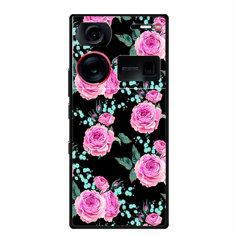 6.8" For ZTE Nubia Z60 Ultra Case Shockproof Black Silicone Soft Phone Case For ZTE Nubia Z60 Ultra Back Cover Case Cute Cartoon