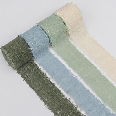 4cm*4.5m Packaging Ribbons Multipurpose Box Handmade Linen Decorative Cotton Ornament Bouquet DIY Gift Wrapping Accessories
