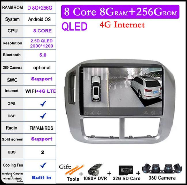 9 Lnch For Honda Pilot 2006 2007 2008 Car Radio Video Multimedia QLED Navigation GPS IPS 4G Wifi Stereo Screen Auto