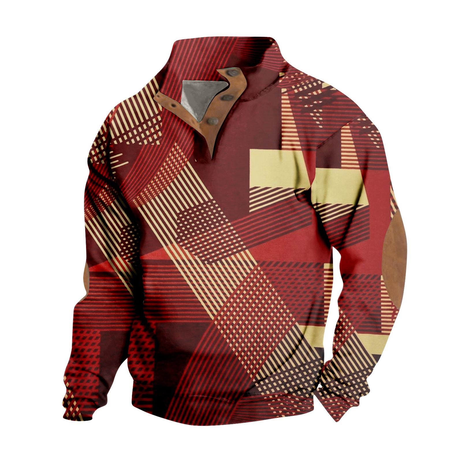 

Мужская толстовка с воротником-стойкой на открытом воздухе, повседневные свитера, топы S красный