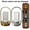 Veilleuse LED de chevet 3 couleurs d'éclairage Lumière d'ambiance Lampe de bureau USB à capteur tactile 2000 mAh pour décoration de restaurant et de chambre à coucher
