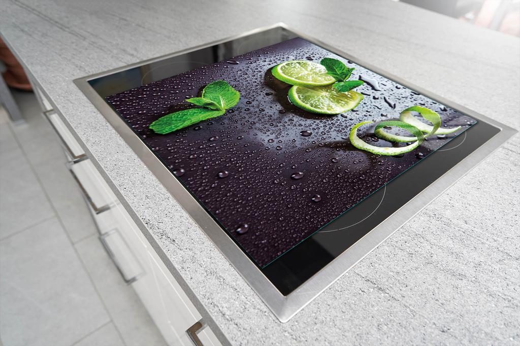SZKLANA DESKA DO KROJENIA 52x40 LIMONKA