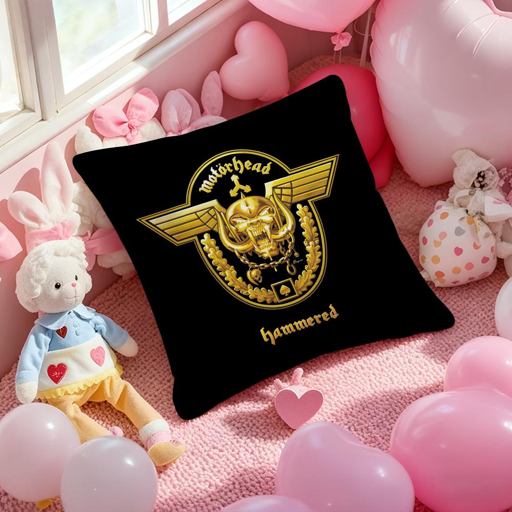 Cool M-MotorheadeS Pillow Case Soft Plush Fabric Double-Sided Printed Cushion Cover Warm Winter Sofa Pillow Case