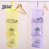 Mesh Hanging Bag for Home Foldable Organizer Useful Cloth 3 Compartments Storage Basket