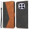 For Xiaomi Redmi Note 14 Pro 4G Case Color Splicing Wallet Stand Leather Phone Cover with Wrist Strap