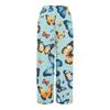 Women's Loose Casual Floral Print Wide Leg Pants With Elastic Waist Drawstring And Pocket Pants