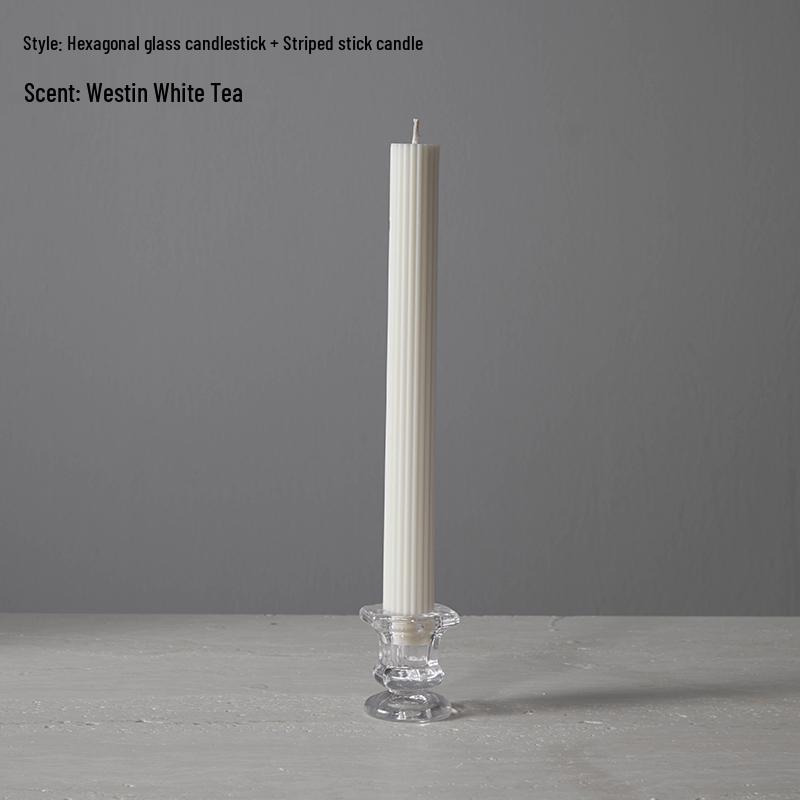 Smokeless White Retro Scented Candle for Weddings & Home Decor