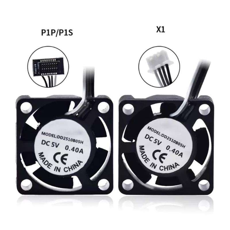 Hotend Cooling Fan 2510 Double Bearing Brushless Fan 15000rpm 5V Fan 25x25x10mm Cooling Fan for P1P P1S X1 X1C Printer