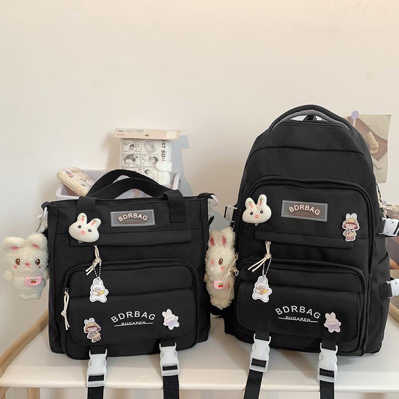 Children's Schoolbag Elementary School Students Girls Junior High School Students High School Two-piece Set Backpack