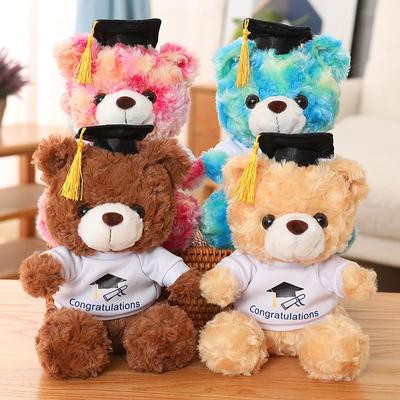 Doctor's Clothing Doll Plush Toy Small Sitting Bear Doll Stuffed Animals Boys Girls Students Graduation Gifts