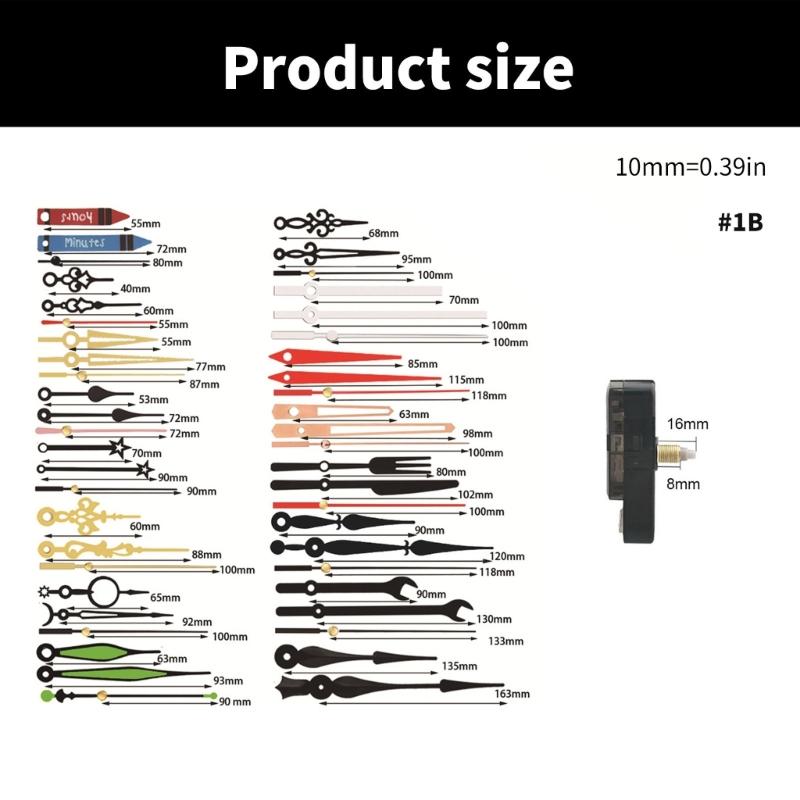 Pendulums Clock Movement Mechanism Quartzs DIY Movement Kits Replacement Long-Shafts Repair Accessories Include Hands