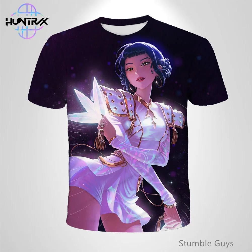 

3D Short sleeved T-shirt Devil Hunter Summer Casual Fashion Girl Anime Costume 6XL