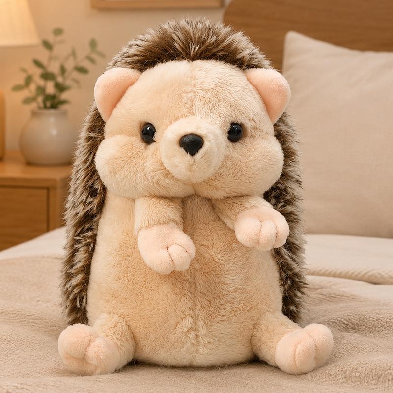 Cute Hedgehog Plush Toy Stuffed Animal Simulation Hedgehog Sleeping Companion Doll for Room Decor Cute Birthday Gift