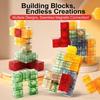 DIY Magnetic Building Blocks Transparent Square Toy Colorful Cubes Toy Assembly Toy Construction Toy for ChildrenGift