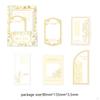 4 Pieces Embossed Notes Journal Decoration Collages Crafts Decorating Creative Elegant Art Scrapbook
