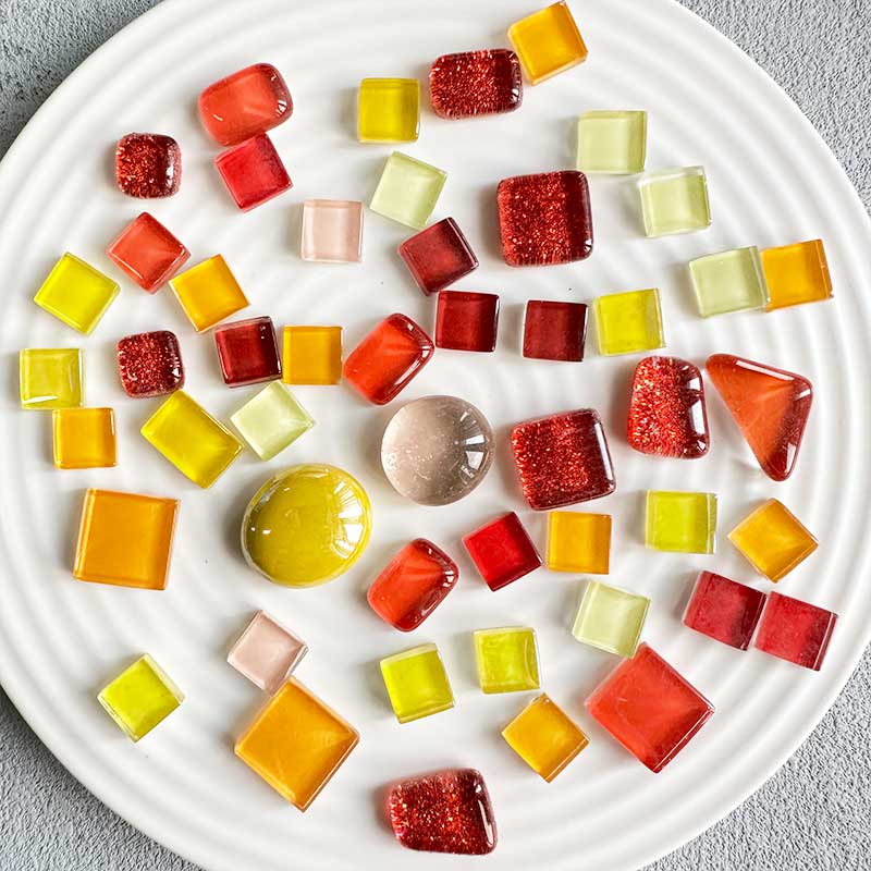 

Diy 100g/Set Irregular Mix Color Glitter Glass Mosaic Stones Mosaic Glass Crafts Material Puzzle for Diy Mosaic Making 917 100g