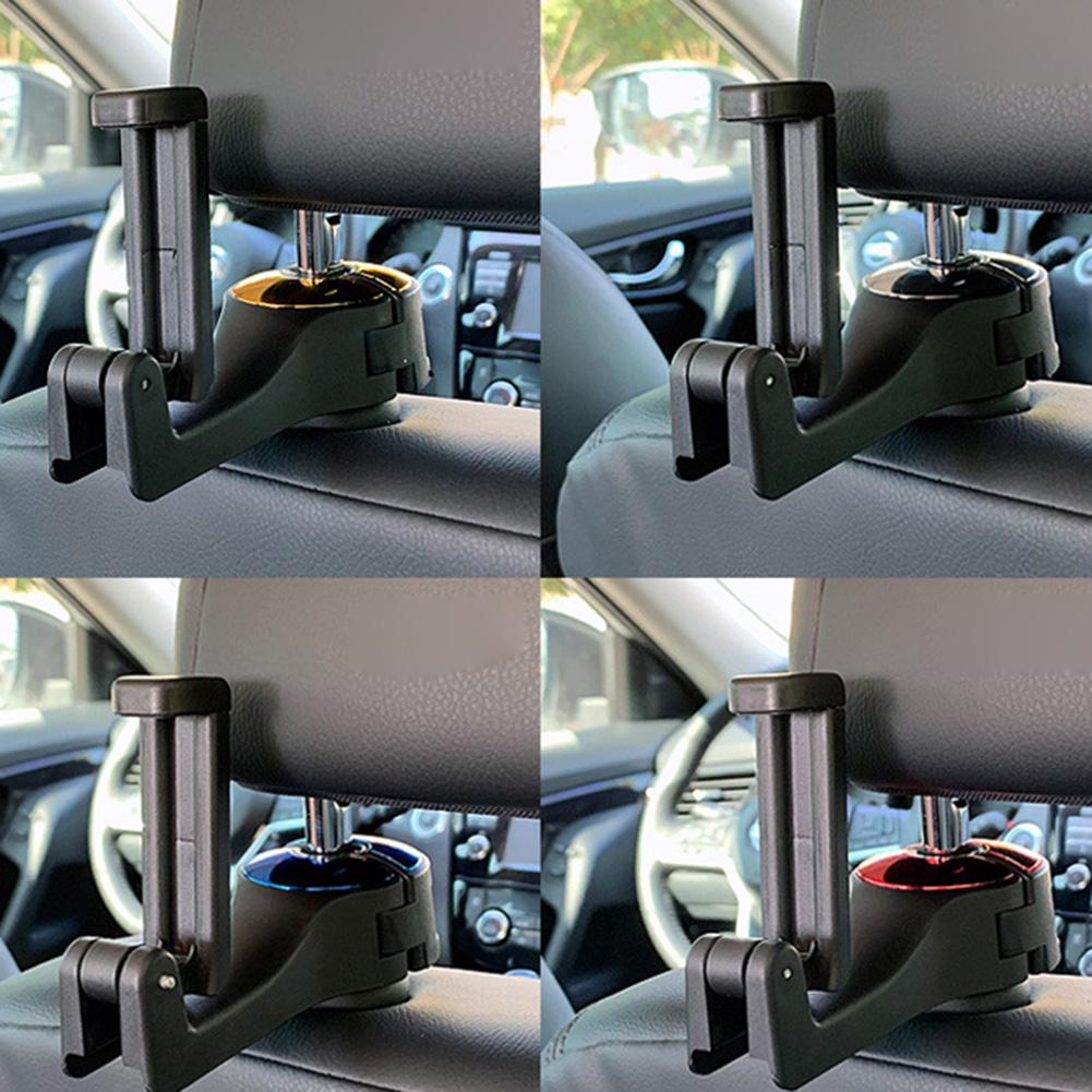 2-in-1 Gancio Per Poggiatesta Auto Con Supporto Telefono: Rotazione 360°, Regolabile, Portaborse Universale Per Sedili Posteriori - Colore Rosso