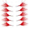 10Pcs Detachable Fishing Spoon Bait Lure Feather Fishing Equipment Feather Lure Pendant Saltwater Fishing Accessories