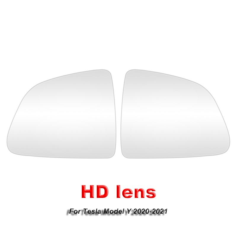 1 Pair Car Rearview Mirror Heating Reversing Lens Side Blue Glass Wide Angle View Anti Glare For Tesla Model For Tesla Model Y