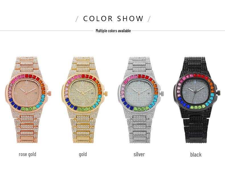 New Arrival: Colored Diamond Ladies' Watch – Elegant, Full-Diamond Design