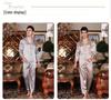 Men's Silk Long Sleeve Pajamas Set: Spring to Autumn, Lightweight, Loose, and Comfortable Homewear.