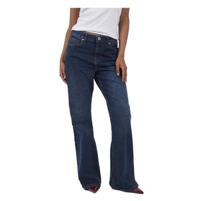 Womens/Ladies Flared Mid Rise Jeans