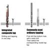 Composite Screw Tap Bit HSS-CO Tap Drill Set 1/4" Hex Spiral Tap Drill Reamer Titanium Soft Metal Thread Drilling Tapping Tools