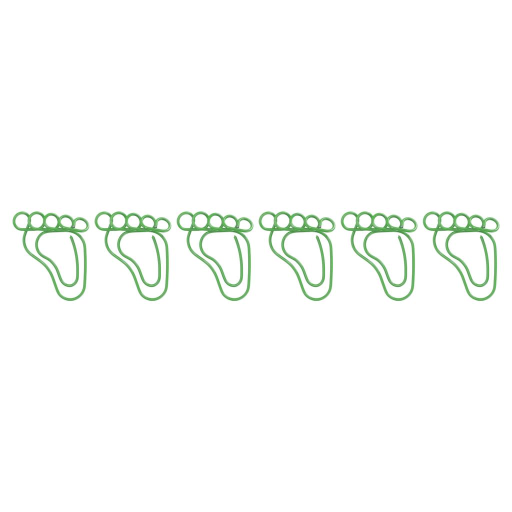 100PCS Foot Shape Paper Clips Slip Resistant Colorfast Cute Appearance Portable for School Family