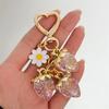 Lightweight Strawberry Bag Pendant Flower Daisy Key Chain Cute Keychain  Women