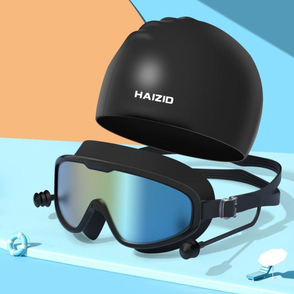 

1 комплект шапочек для плавания HD, беруши, водонепроницаемая шапочка для плавания, очки, беруши, водные виды спорта