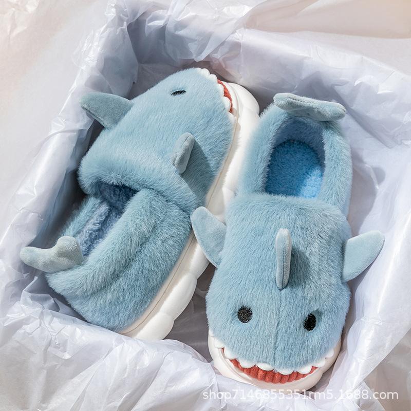 

Хлопковые тапочки Зимние Интернет-знаменитость сумка-акула и уличная одежда Домашняя уличная одежда Теплые нескользящие плюшевые тапочки 44-5 positive size