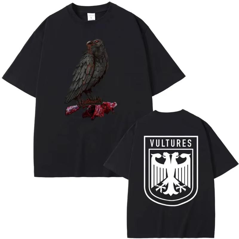 2026 Summer Rapper Kanye West Vultures New Music Album Graphic T Shirts Hip Hop Fashion Tshirt Suitable For Both Men And Women