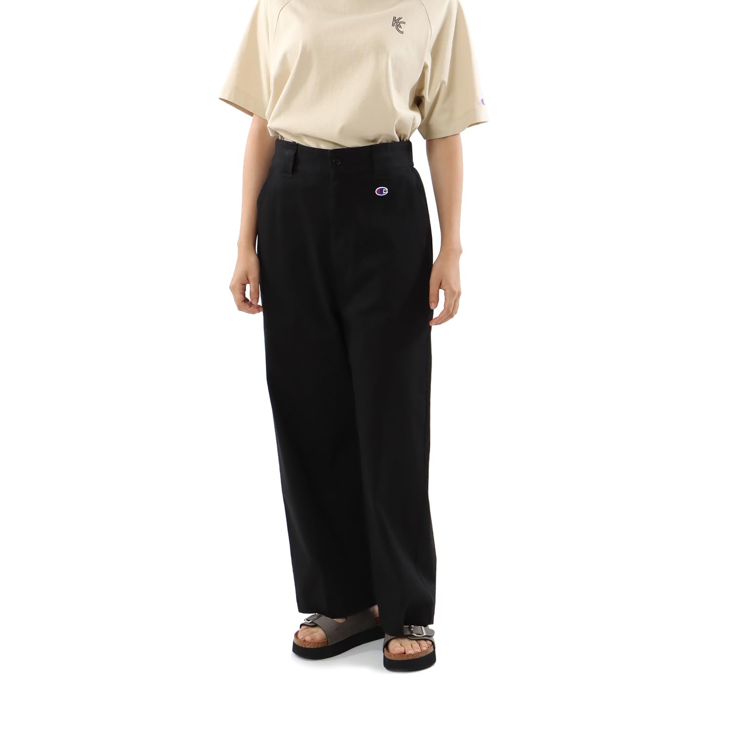 

Длинные брюки One Point Logo Casual Black [Champion] женские CW-Z206 чёрный