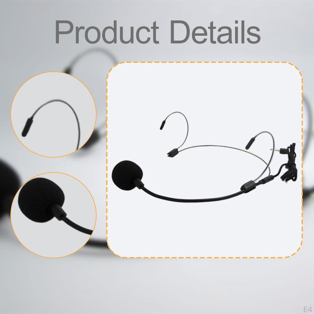 Discreet Double Earhook Headset Flexible for Theater, Lectures, Podcasts Versatile Comfortable Low