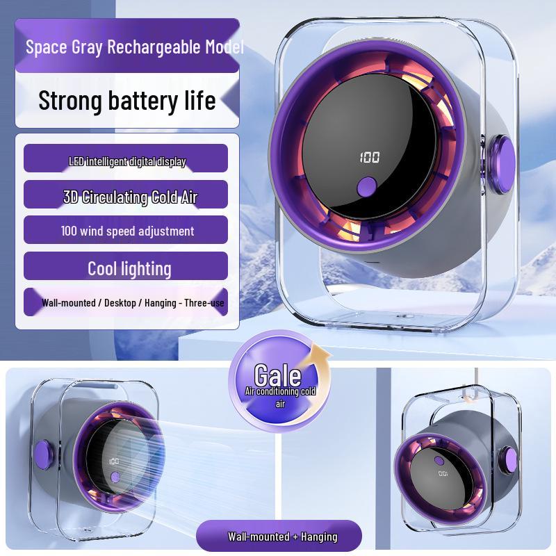 Compact Desktop USB Rechargeable Fan for Home, Office, Kitchen, Bedroom, and Dormitory USB Rechargeable